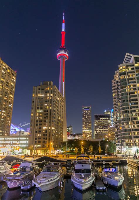 City lights - night view of Toronto
