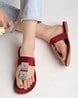 Buy Red Flat Sandals for Women by Shoetopia Online | Ajio.com