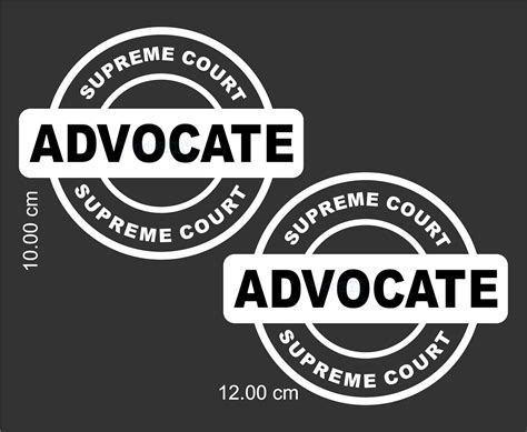 indnone® Supreme Court Advocate Sticker for Car Sticker Stylish Vinyl ...