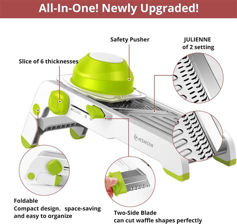 HHESHECEIN 24-In-1 Mandoline Slicer for Kitchen with Waffle Fry India ...