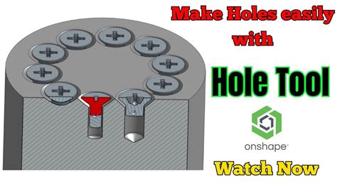 Image result for Onshape Hole Tap Types Tutorial