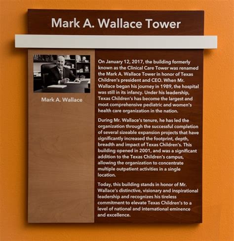 Clinical building renamed Mark A. Wallace Tower | Texas Children's