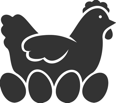 Hen and eggs silhouette icon 28190016 Vector Art at Vecteezy