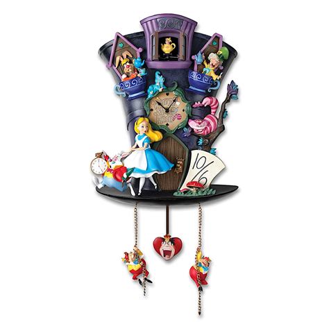 The Bradford Exchange Disney Alice in Wonderland Mad Hatter Cuckoo ...