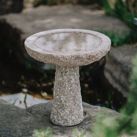 Natural Basalt Bird Bath | Modern Outdoor Decor | Stone Forest