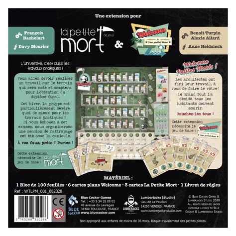 Welcome to La Petite Mort - Jeux de société - Blue Cocker - Blue Cocker ...