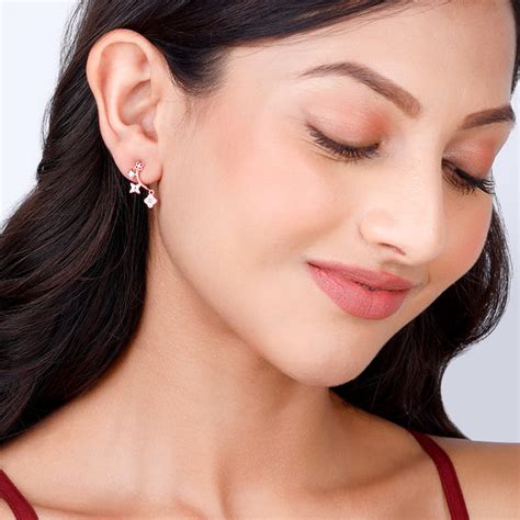 Rose Gold Charm Dangle Earrings – GIVA