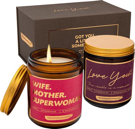 Amazon.com: Wife Birthday Gift Set - 2 Scented Candles, Romantic Gift ...