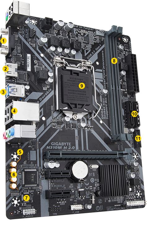 技嘉h310m主板ddr4华硕lga1151针matx台式机支持Intel全新6789代U_虎窝淘