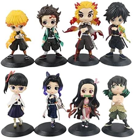 Buy AUGEN Demon Slayer Set of 8 Kimetsu no Yaiba Action Figure Limited ...