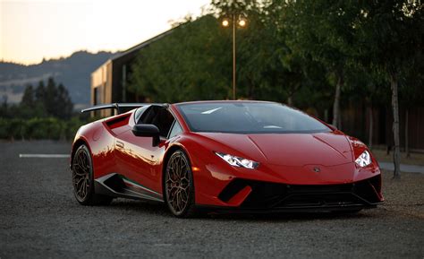 Lamborghini Red With Black Rims