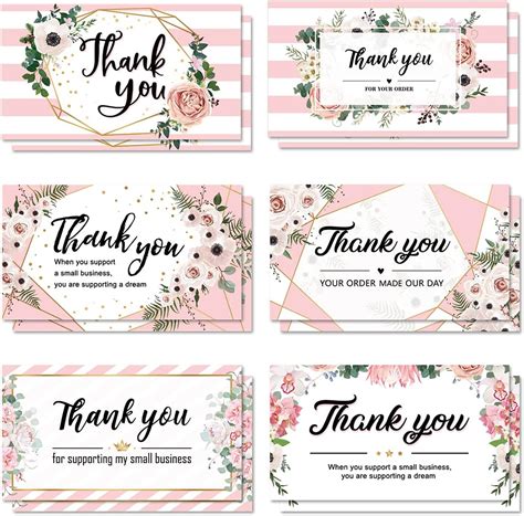 120 Thank You Business Cards Small Thank You for India | Ubuy