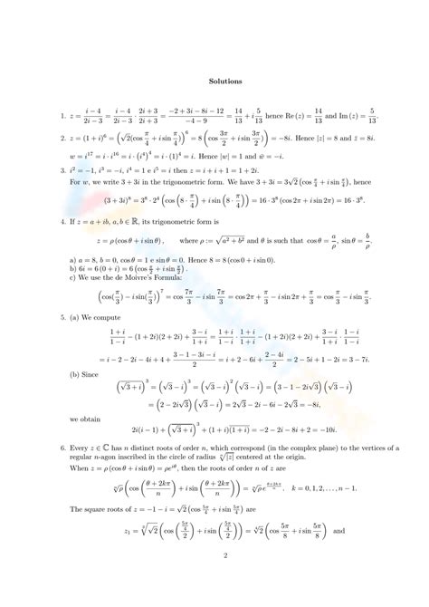 Image result for Precalculus Complex Numbers Worksheet