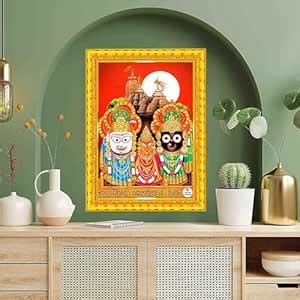 British Terminal Hindu Temple Wall Art, Lord Jagannath Puri Deities ...