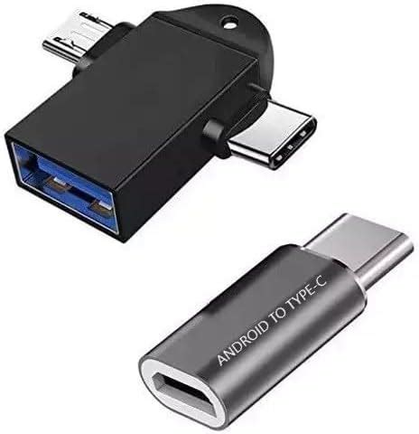 QOCXRRIN 2 in1 OTG Adapter, USB 3.0 Female to Micro-USB Male and ...