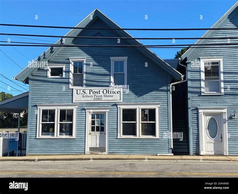 Exterior View of Post Office Building, Kittery Point, Maine, USA Stock ...