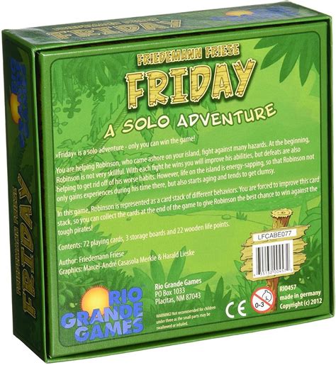 Friday Juego De Mesa En Inglés - Rio Grande Games - La Expedición Board ...