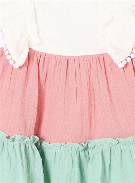 Buy Girls Colourblock Tiered Dress Online at just Rs. 699.0 ...