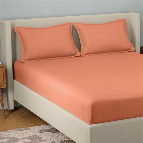 Buy STELLAR HOME Prism Satin Cotton 210TC Striped 3Pcs Super King ...