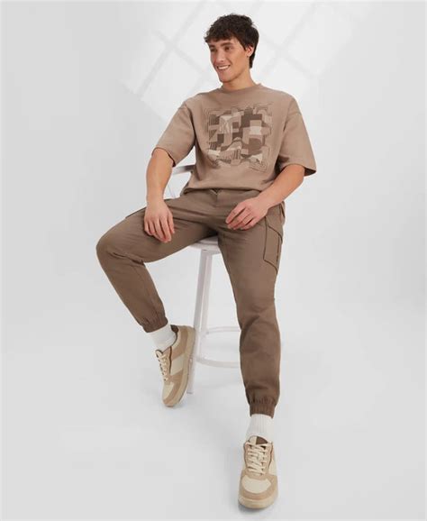 Buy Super Combed Cotton Rich Graphic Printed Oversized T-Shirt - Taupe ...