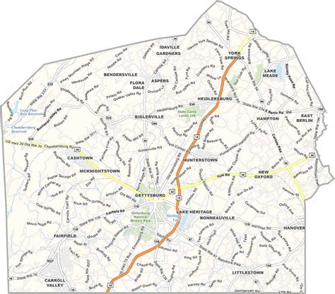 Lebanon County Map, Pennsylvania - US County Maps