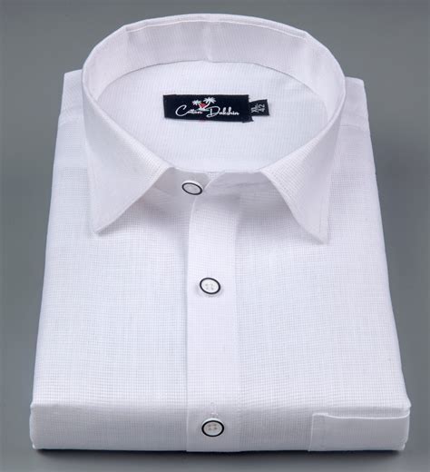 Italian linen Structure White Shirts for Men– Cotton Dakshin