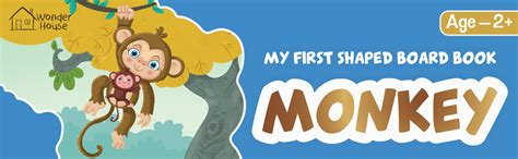 My First Shaped Board book - Monkey, Die-Cut Animals, Picture Book for ...