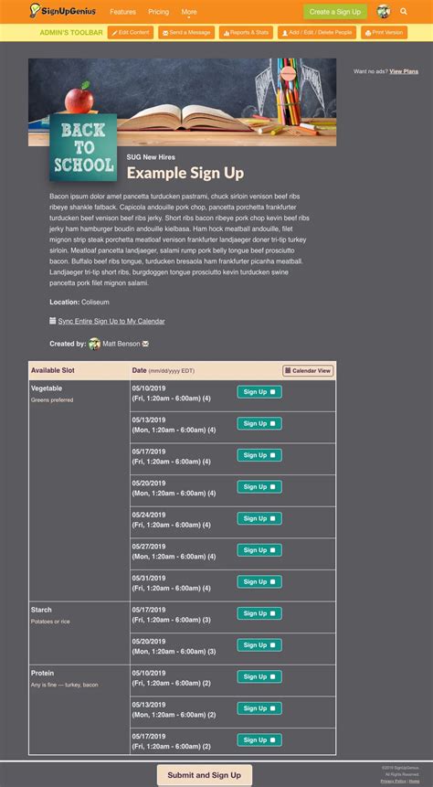 Image result for Sign Up Genius How to Create Tutorial