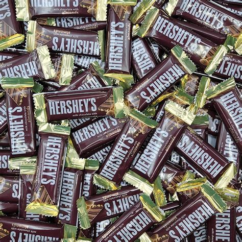 Hershey's Milk Chocolate with Almonds Snack Size Candy Bars - Crunchy ...