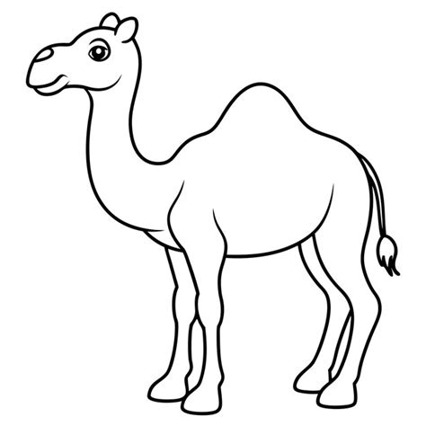 A drawing of a camel with a white background | Premium AI-generated vector
