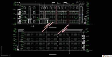 四层4000平米小学教学楼的设计(建筑图,结构图,总平面图)|土木毕业设计