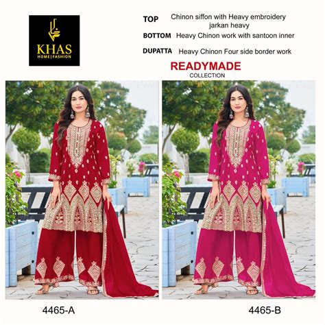 Design 4465 Khas Chinon Pakistani Readymade Suits Manufacturer – Kavya ...