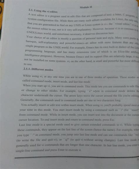 Vi editor in linux - Module ####### 2. Using the vi editor ...