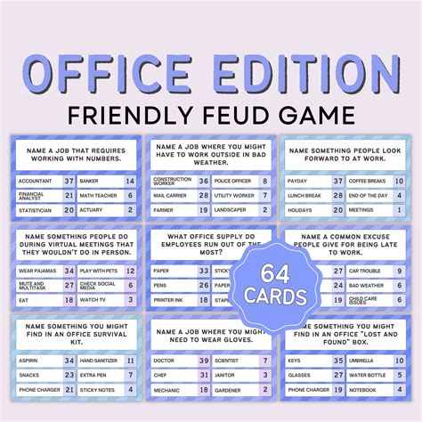 Office friendly feud office games office family feud work party family ...