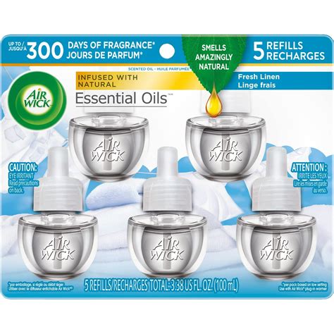Air Wick plug in Scented Oil Refill, Fresh Linen 5 ct, Air Freshener ...