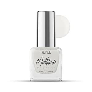 Buy RENEE Mattitude Nail Paint - Chalk White, Quick Drying, Matte ...