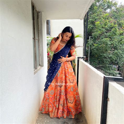 Orange - evara – The Handloom Project