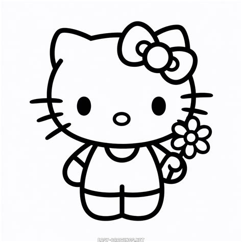 Hello Kitty Face easy drawing | Easy Drawings