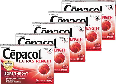 Amazon.com: Cepacol Extra Strength Sore Throat Lozenges, Powerful ...