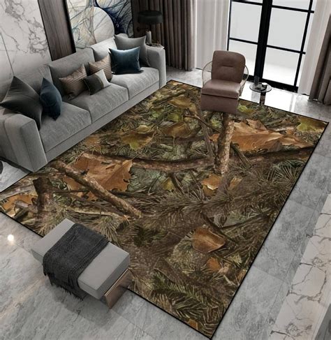 Amazon.com: Area Rug Non-Slip Floor Mat With Realistic Forest ...