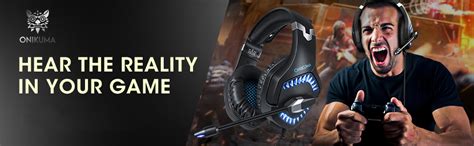 ONIKUMA K1B PRO Stereo Gaming Headset with Mic, Controls and LED Light ...