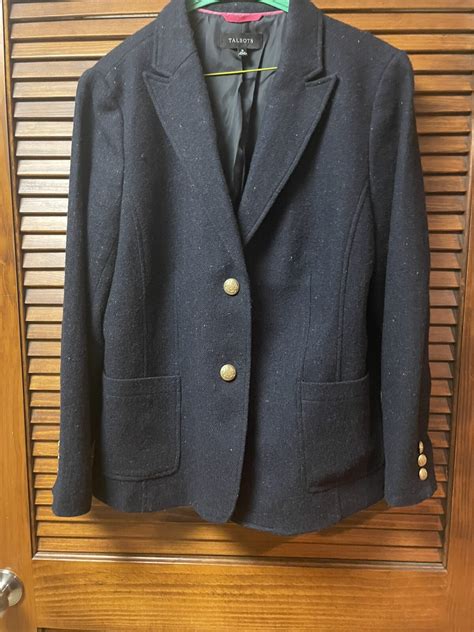 Talbots Wool Blend Pea - Driving Coat Black Size18 - Gem