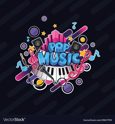 Colorful detailed pop music can be Royalty Free Vector Image