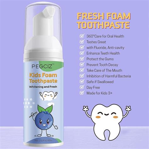 Kids Foaming Toothpaste for U-Shaped Toothbrush - Natural Formula for Deep Gum Cleaning ...