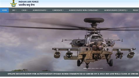 Indian Air Force Opens Registration For Agniveer Vayu Intake 02/2026 ...