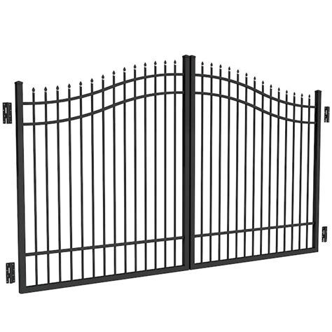 Freedom 12-ft x 6-ft Black Aluminum Driveway Gate at Lowes.com