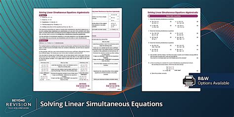 Image result for Simultaneous Equations Revision