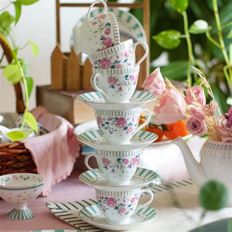 Buy Magique by The Wishing Chair: Portrait of a Rose Tea Cups & Saucers ...