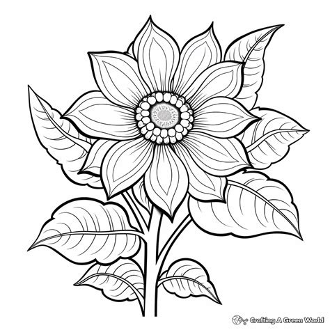 Free Flower Coloring Pages Printables – 9+ Designs - Download Free ...