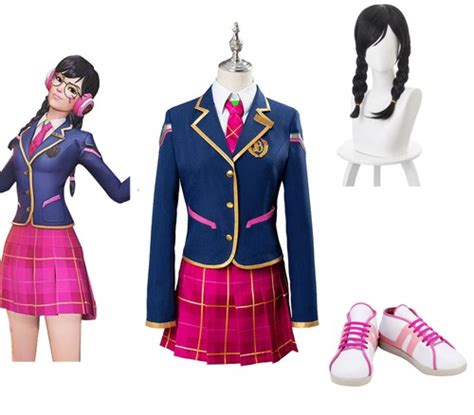 Unbranded OW Hana Song Overwatch Academy D. VA DVA Schoolgirl India | Ubuy